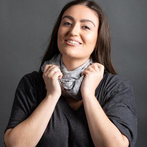 Grey Workout Scarf NWOT